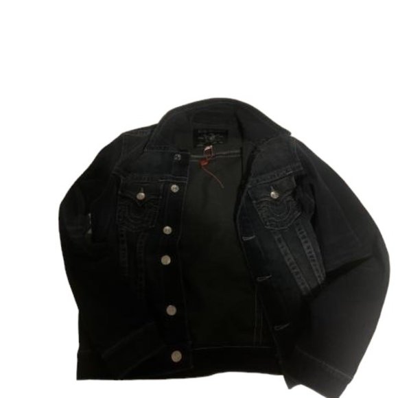 All black true religion jean jacket 2025
